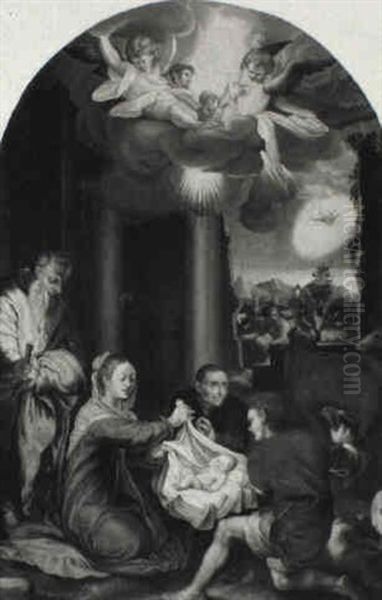 The Adoration Of The Shepherds Oil Painting by Goltzius Hendrick