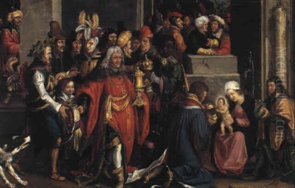 Anbetung Der Konige Oil Painting by Goltzius Hendrick