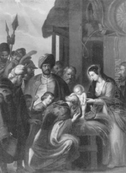 The Adoration Of The Magi Oil Painting by Goltzius Hendrick