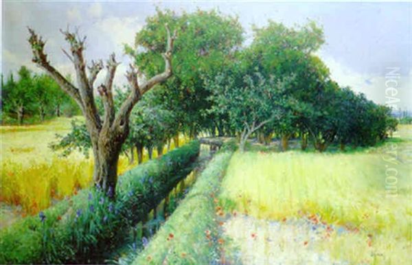 La Acequia Oil Painting by Antonio Gomar y Gomar