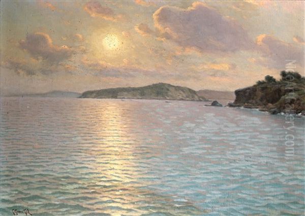 Entrada A Villaviciosa, Asturias Oil Painting by Guillermo Gomez Gil