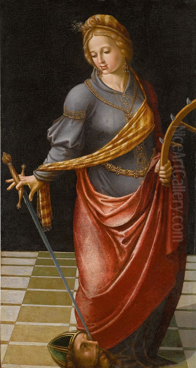 Saint Catherine Oil Painting by Martin Gomez the Elder