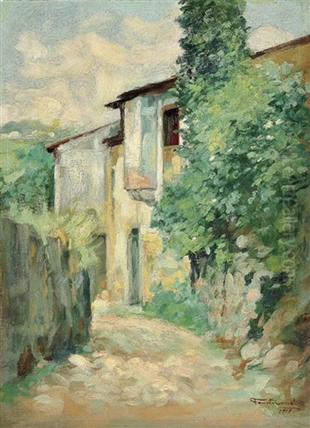Trecho De Aldeia Oil Painting by Fausto Goncalves