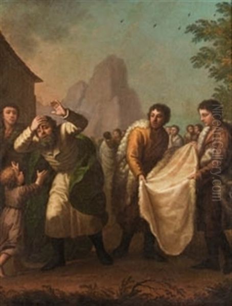 Jose Vendido Por Sus Hermanos Oil Painting by Antonio Gonzalez Velazquez