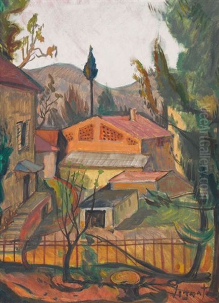 Tessiner Hauspartie Oil Painting by Guido Gonzato