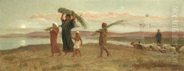 Time Of Joy In Egypt Oil Painting by Frederick Goodall