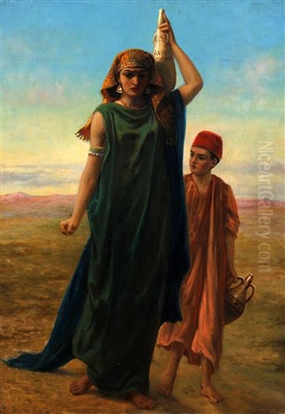 Egyptian Water Carriers Oil Painting by Frederick Goodall