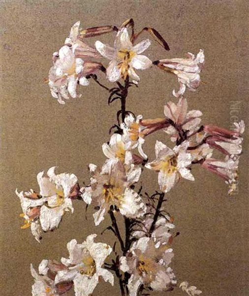Saint Joseph Lilies Oil Painting by Robert Gwelo Goodman