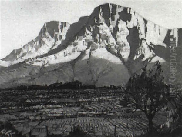 Mountain Landscape Oil Painting by Robert Gwelo Goodman