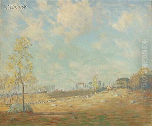 Summer Landscape (cloud Race) Oil Painting by Arthur Clifton Goodwin