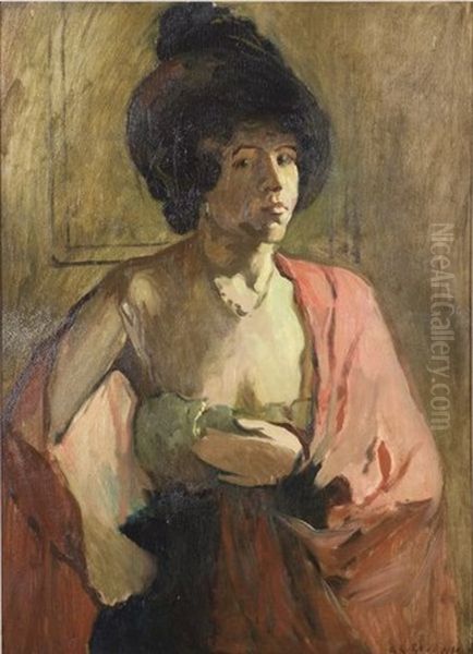Showgirl Oil Painting by Arthur Clifton Goodwin