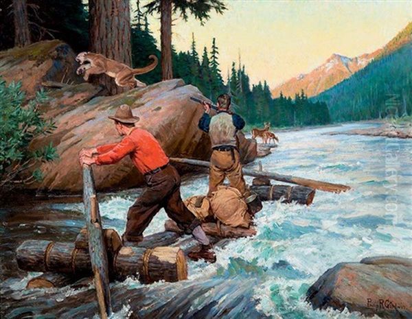 Where Men Are Men Oil Painting by Philip Russell Goodwin