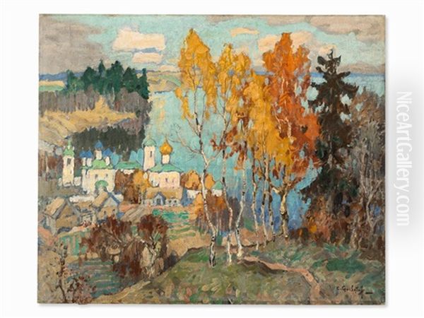 Herbsttags Oil Painting by Konstantin Ivanovich Gorbatov