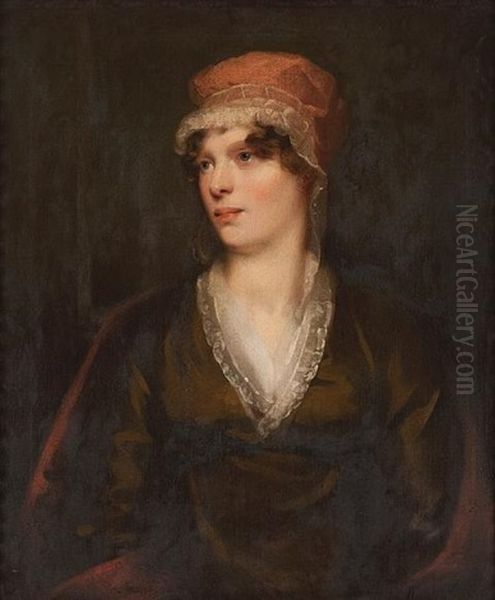 Portrait Of Mrs Hogarth Oil Painting by John Watson Gordon