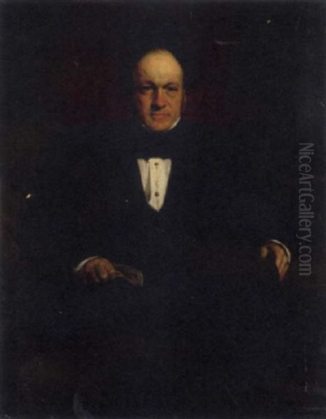 Portrait Of A Gentleman, Seated Oil Painting by John Watson Gordon