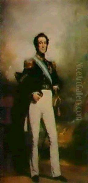 Portriat Of Rear-admiral Lord John Hay (1793-1851) Oil Painting by John Watson Gordon