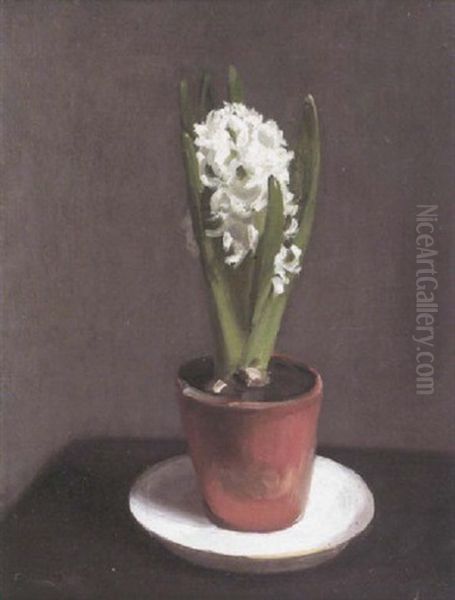 Hyacinth In A Pot Oil Painting by William Crampton Gore