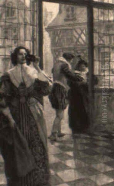 Roxane Masque Oil Painting by Auguste Francois Gorguet