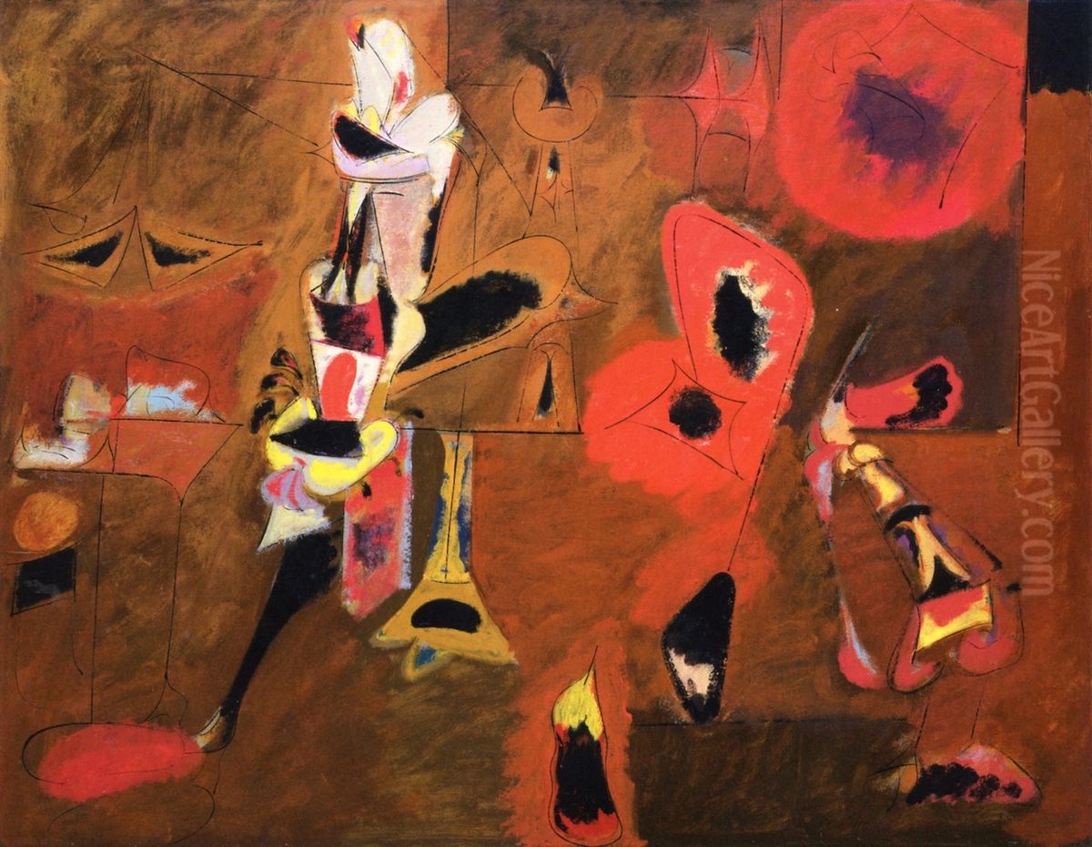 Agony Oil Painting by Arshile Gorky