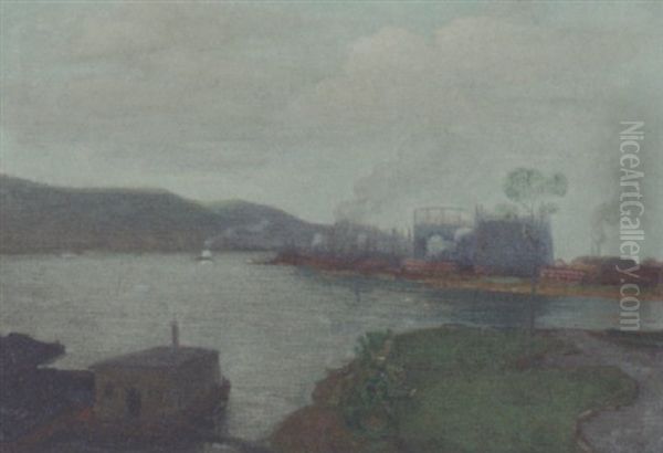 Billowing Smoke Oil Painting by Aaron Harry Gorson