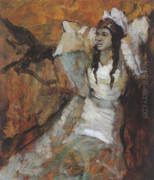 Sommer Oil Painting by Michael Gorstkin-Wywiorski