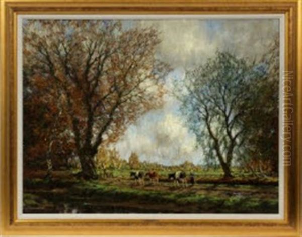 Late Afternoon Oil Painting by Arnold Marc Gorter