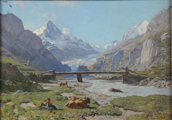 Becs De Bosson Oil Painting by Albert H. Gos