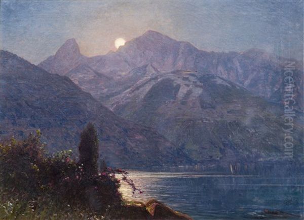 Les Rochers-de-naye Oil Painting by Albert H. Gos