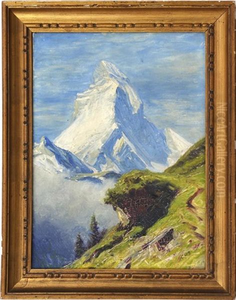 Le Cervin Oil Painting by Albert H. Gos