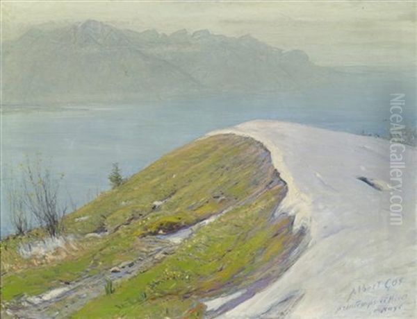 Printemps Et Hiver A Naye Oil Painting by Albert H. Gos
