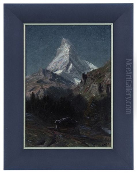 Le Cervin Oil Painting by Albert H. Gos