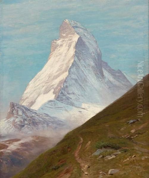 Vue Du Cervin Oil Painting by Albert H. Gos