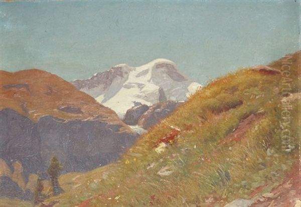 Breithon A Zermatt Oil Painting by Albert H. Gos