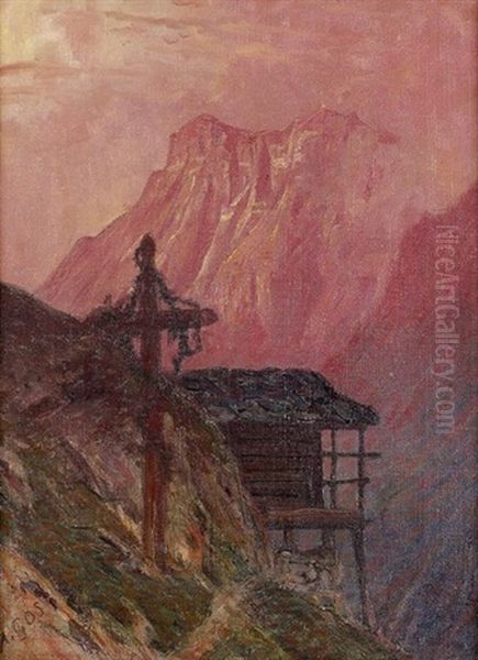 Priere Du Soir Oil Painting by Albert H. Gos