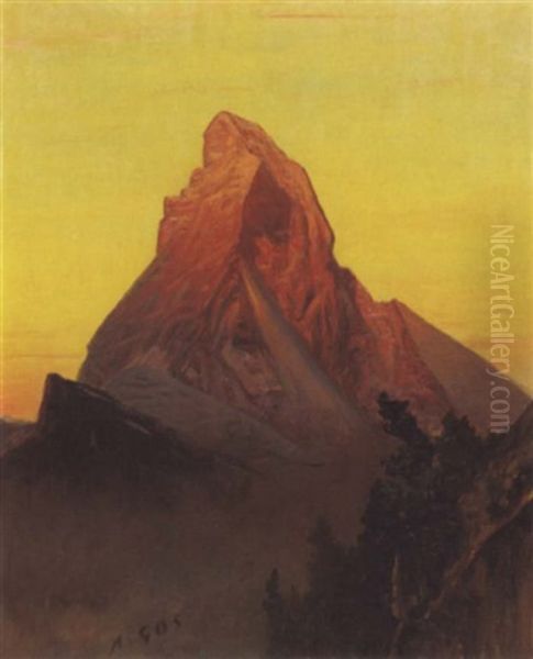 Le Cervin Oil Painting by Albert H. Gos