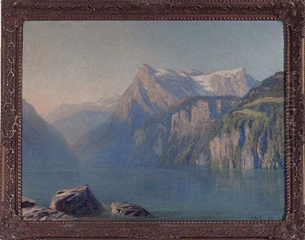 Blick Auf Urirotstock Oil Painting by Albert H. Gos
