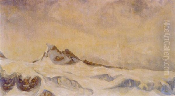 In Den Walliser Hochalpen Oil Painting by Albert H. Gos