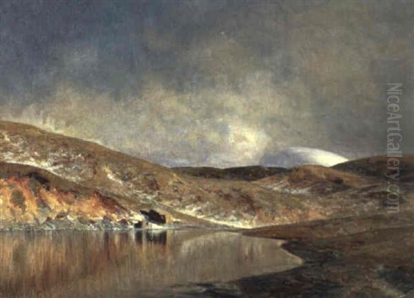 Riffelsee Oil Painting by Albert H. Gos