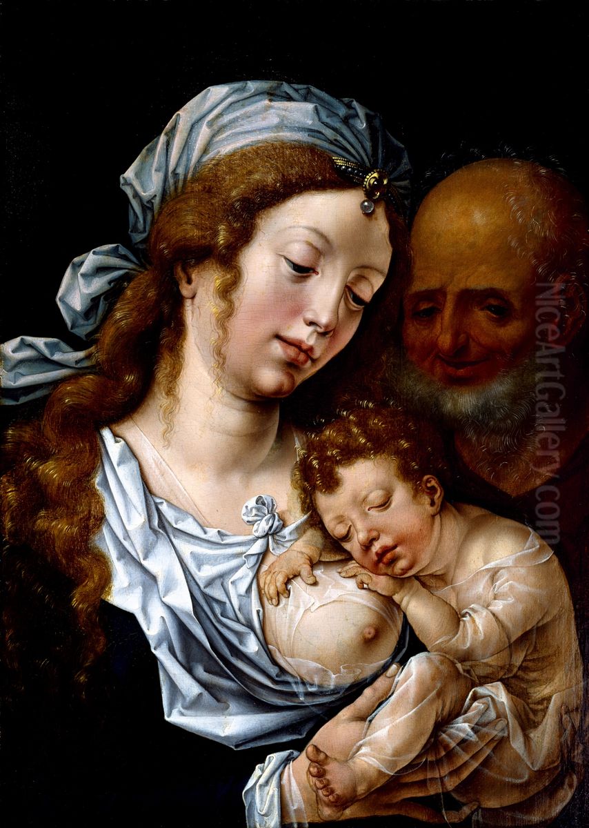 Holy Family Oil Painting by Jan Gossaert