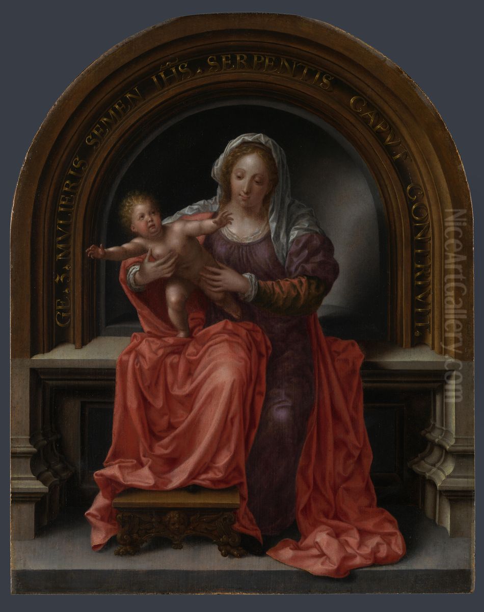 The Virgin And Child Oil Painting by Jan Gossaert