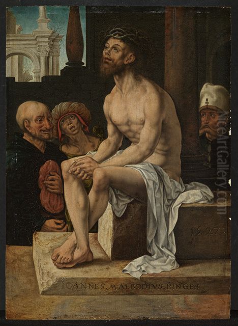 Christus Als Schmerzensmann Oil Painting by Jan Gossaert