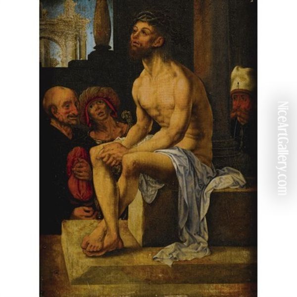 Mocking Of Christ Oil Painting by Jan Gossaert