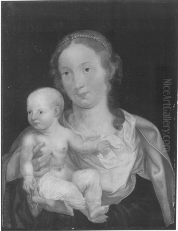 Maria Mit Dem Kinde Oil Painting by Jan Gossaert