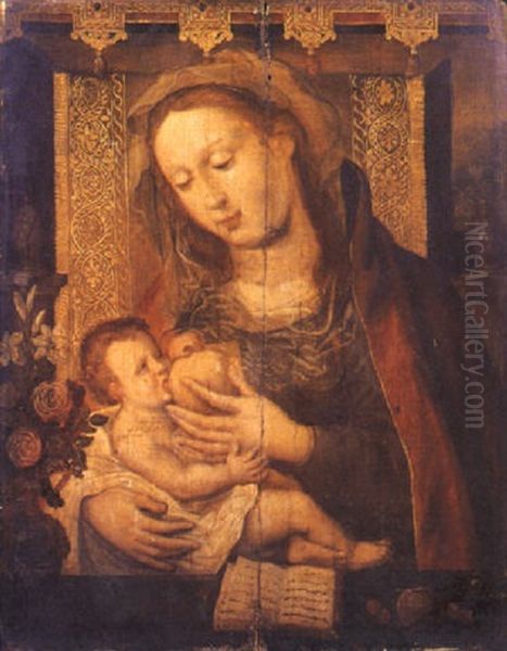 Vierge A L'enfant Oil Painting by Jan Gossaert