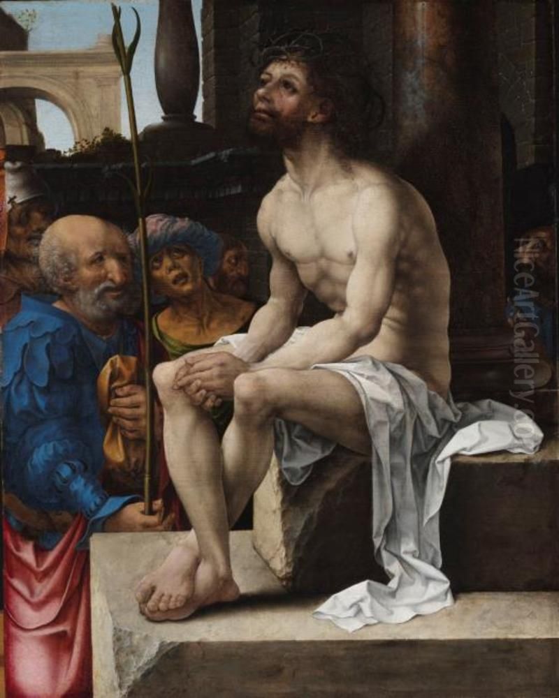 The Mocking Of Christ Oil Painting by Jan Gossaert