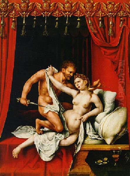 Tarquin Et Lucrece Oil Painting by Jan Gossaert