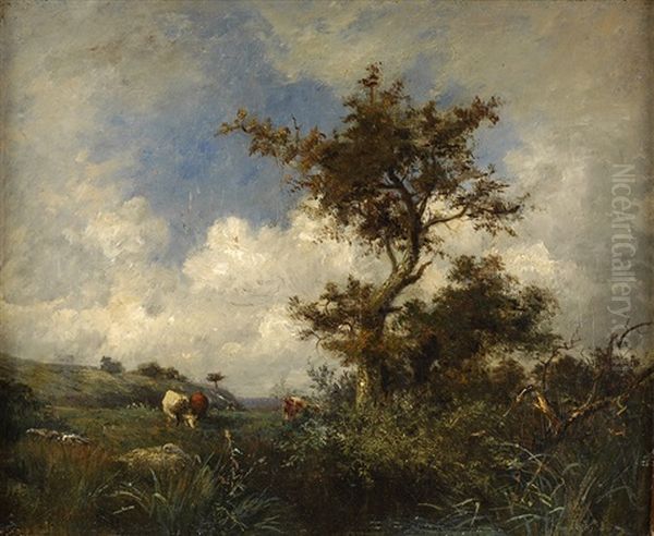 Sommerliche Weidelandschaft Oil Painting by Gosselin, Charles