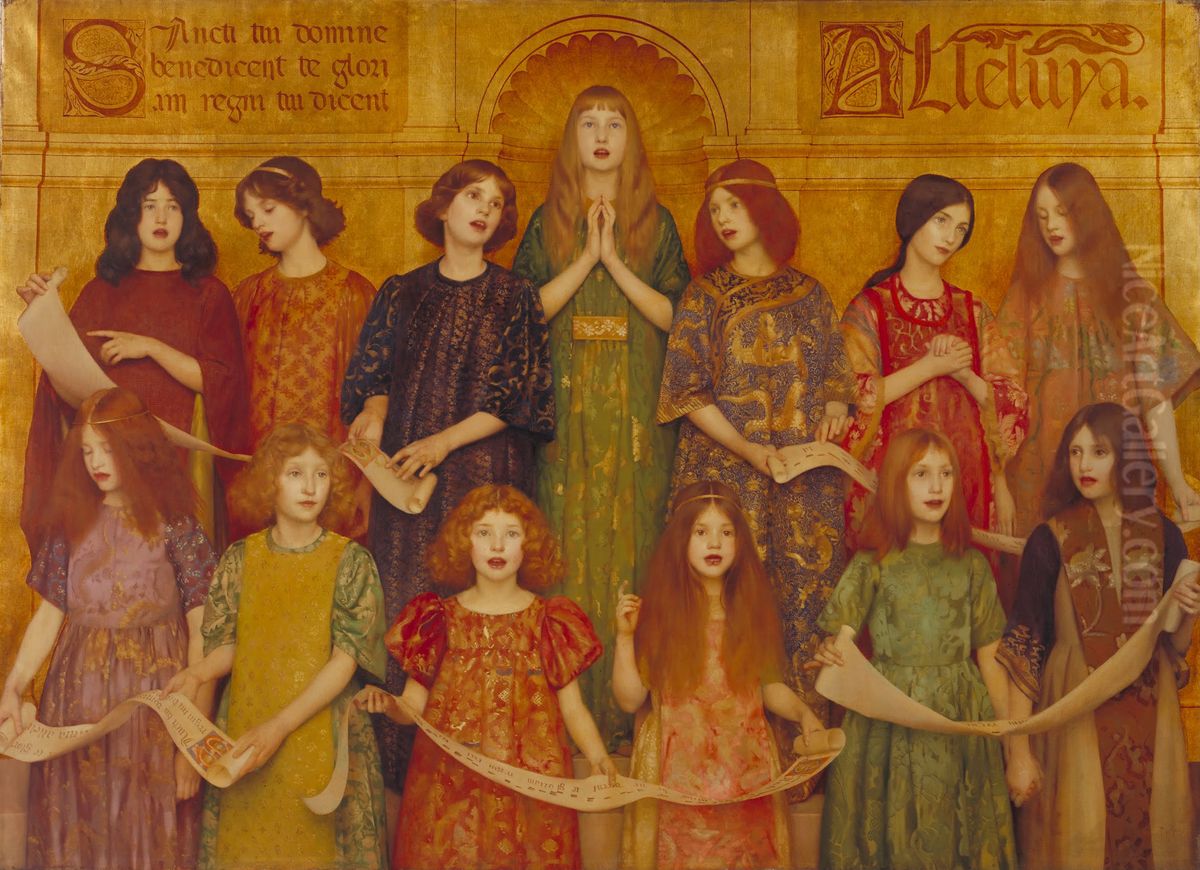 Alleluia Oil Painting by Thomas Cooper Gotch