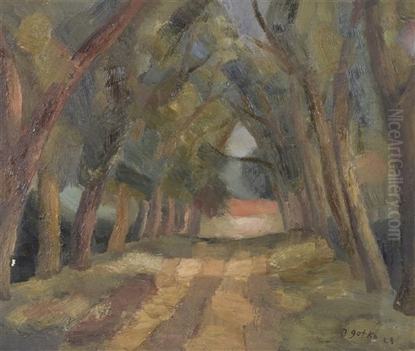 Chemin En Sous Bois Oil Painting by Jacques Gotko