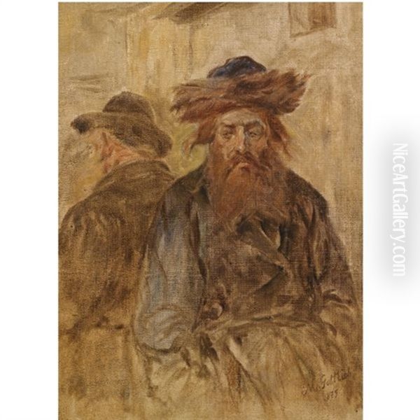 Study Of A Man Oil Painting by Moritz Gottlieb